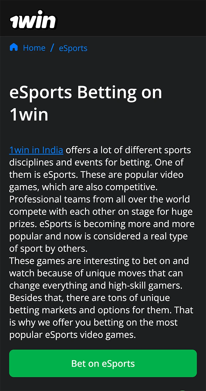 Before you start your journey in the world of cyber sports betting you need a simple registration at 1Win.